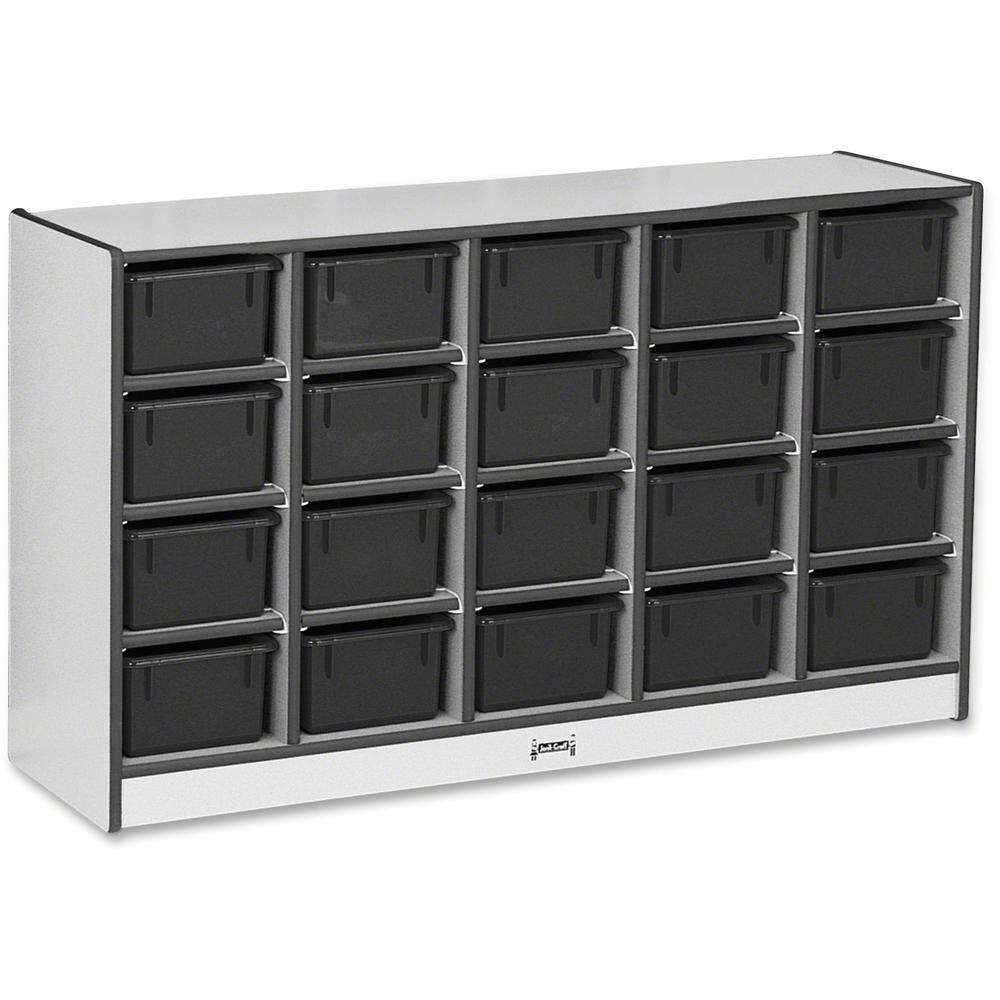 Jonti-Craft Rainbow Accents Cubbie-trays Storage Unit, Black Color