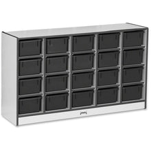 Jonti-Craft Rainbow Accents Cubbie-trays Storage Unit, Black Color