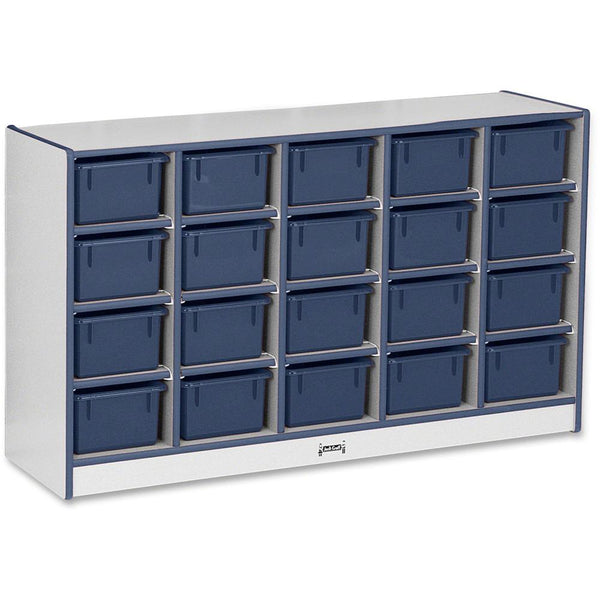 Jonti-Craft Rainbow Accents Cubbie-trays Storage Unit, Navy Color