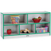 Jonti-Craft Rainbow Accents Low Open Single Storage Shelf - 29.5" Height x 48" Width x 15" Depth - Laminated, Durable - Black - Rubber - 1 Each
