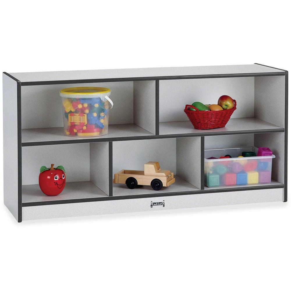 Jonti-Craft Rainbow Accents Toddler Single Storage, Black Color