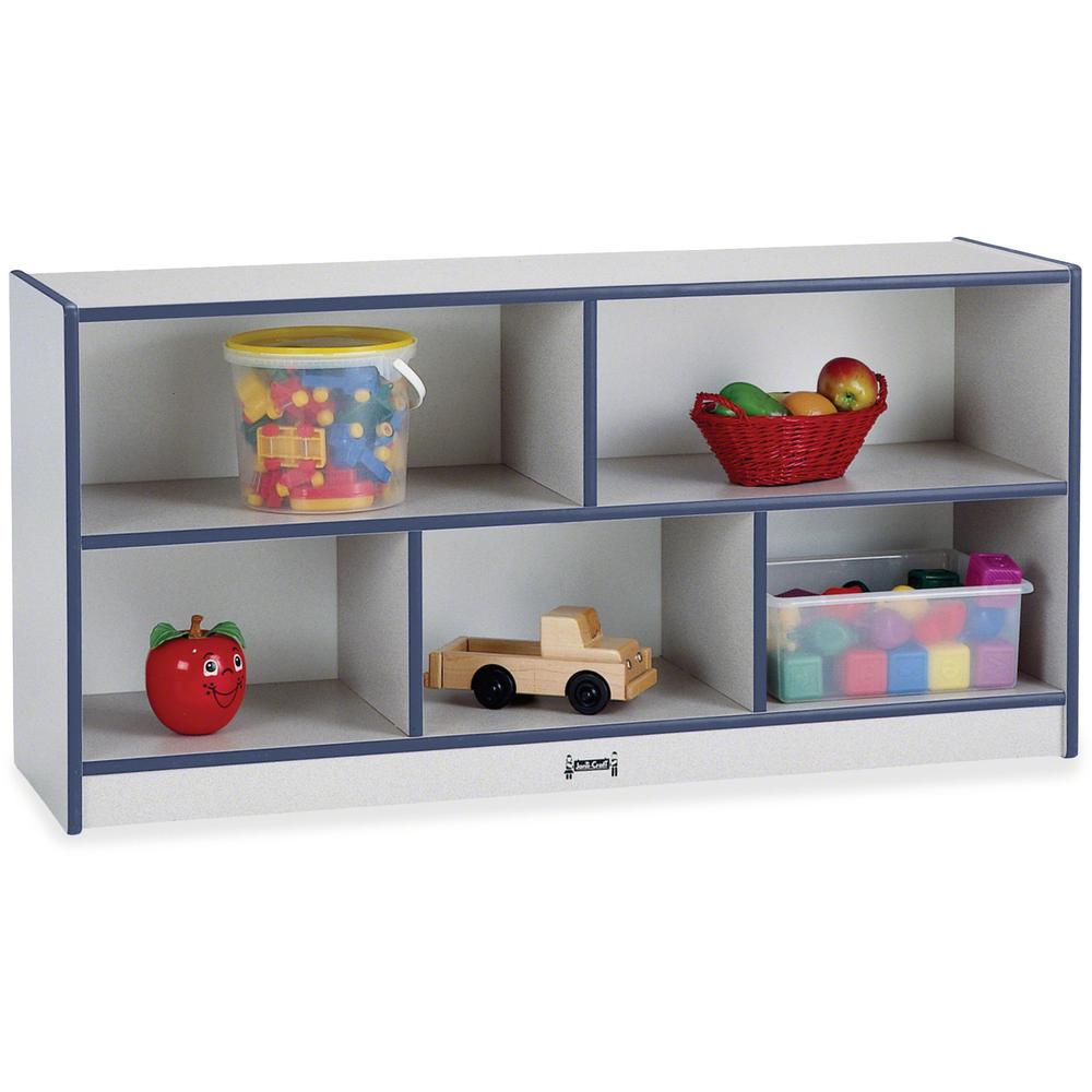 Jonti-Craft Rainbow Accents Toddler Single Storage, Navy Color