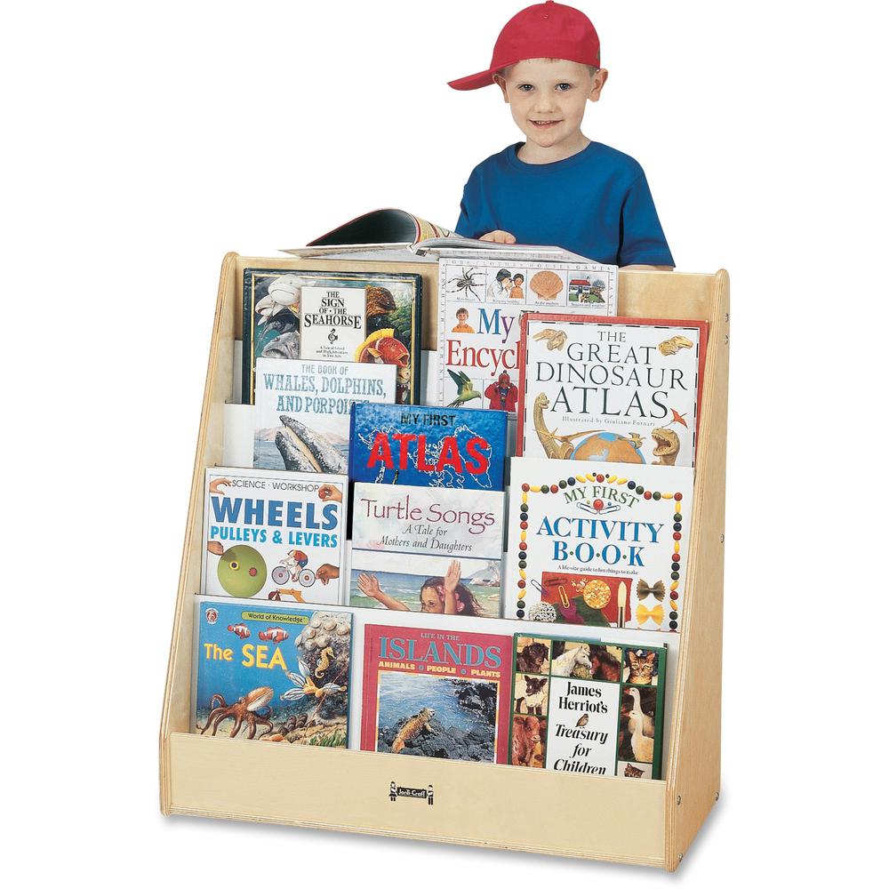Jonti-Craft Rainbow Accents Birch Flushback Pick-a-Book Stand - 5 Compartment(s) - 1" - 27.5" Height x 30" Width x 13.5" Depth - Rounded Corner, Durable, Yellowing Resistant - UV Acrylic - Baltic - Bi