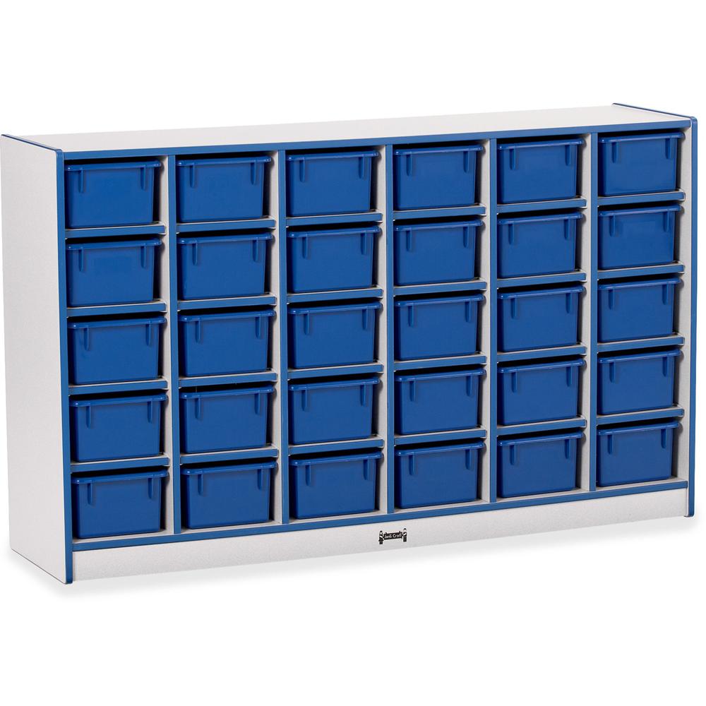 Jonti-Craft Rainbow Accents Cubbie-trays Storage Unit - 30 Compartment(s), Blue Color