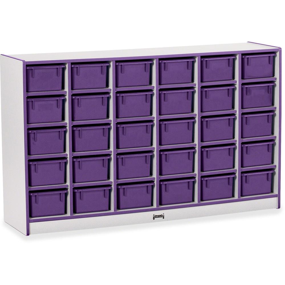 Jonti-Craft Rainbow Accents Cubbie-trays Storage Unit - 30 Compartment(s), Purple Color