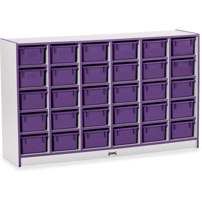 Jonti-Craft Rainbow Accents Cubbie-trays Storage Unit - 30 Compartment(s), Purple Color