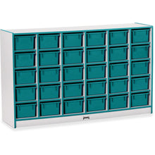 Jonti-Craft Rainbow Accents Cubbie-trays Storage Unit - 30 Compartment(s), Teal Color