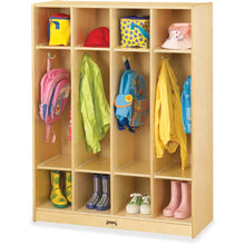 Jonti-Craft Rainbow Accents 4-section Coat Locker - 4 Compartment(s) - 50.5" Height x 39" Width x 15" Depth - Baltic - Acrylic - 1 Each