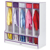 Jonti-Craft Rainbow Accents Step 5 Section Locker - 5 Compartment(s), Purple Color