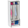 Jonti-Craft Rainbow Accents Double Coat Hooks Step Locker - 2 Compartment(s) - 50.5" Height x 20" Width x 17.5" Depth - Double Hook, Durable - Black - 1 Each