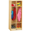 Jonti-Craft Rainbow Accents 2 Section Coat Locker - 2 Compartment(s) - 50.5" Height x 20" Width x 15" Depth - Double Hook, Durable, Rounded Corner, Yellowing Resistant - UV Acrylic - Baltic - Birch Pl