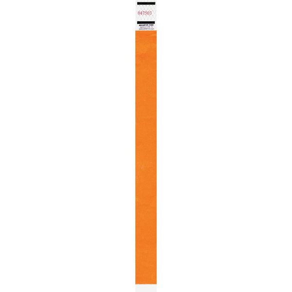 Advantus Neon Tyvek Wristbands - 500 / Pack - Neon Orange - Tyvek