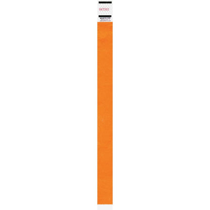 Advantus Neon Tyvek Wristbands - 500 / Pack - Neon Orange - Tyvek