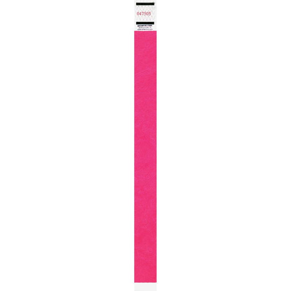 Advantus Neon Tyvek Wristbands - 500 / Pack - Neon Pink - Tyvek