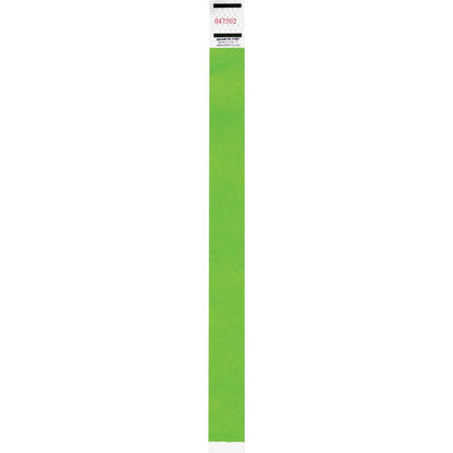 Advantus Neon Tyvek Wristbands - 500 / Pack - Neon Green - Tyvek