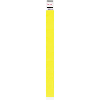 Advantus Neon Tyvek Wristbands - 500 / Pack - Neon Yellow - Tyvek