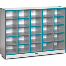 Jonti-Craft Rainbow Accents Toddler Single Storage - 25 Comparnment(s), Teal Color