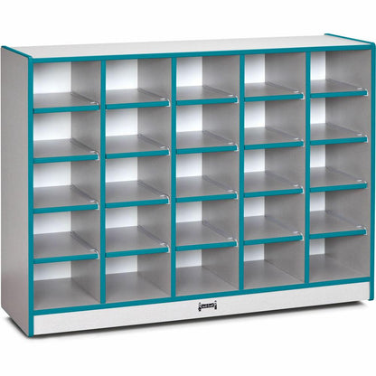 Jonti-Craft Rainbow Accents Toddler Single Storage - 25 Comparnment(s), Teal Color
