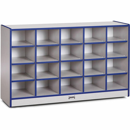 Jonti-Craft Rainbow Accents Toddler Single Storage - 20 Compartment(s), Blue Color