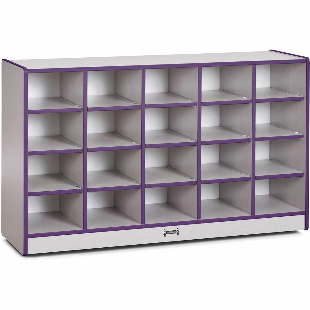 Jonti-Craft Rainbow Accents Toddler Single Storage - 20 Compartment(s), Purple Color