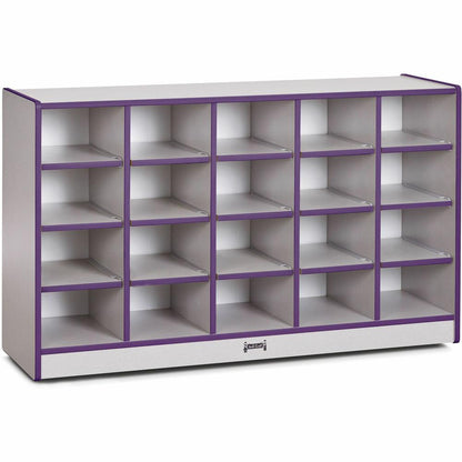 Jonti-Craft Rainbow Accents Toddler Single Storage - 20 Compartment(s), Purple Color