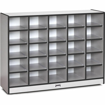 Jonti-Craft Rainbow Accents Toddler Single Storage - 25 Comparnment(s), Black Color