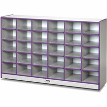 Jonti-Craft Rainbow Accents Toddler Single Storage - 30 Compartment(s) - 35.5" Height x 57.5" Width x 15" Depth - Laminated, Chip Resistant - Purple - Rubber - 1 Each