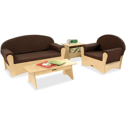 Jonti-Craft Komfy Chair - Espresso Fabric Seat - Baltic - Acrylic - 1 Each