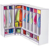 Jonti-Craft Rainbow Accents Double Coat Hooks Step Locker - 2 Compartment(s) - 50.5" Height x 20" Width x 17.5" Depth - Double Hook, Durable - Navy - 1 Each