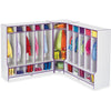 Jonti-Craft Rainbow Accents Step 5 Section Locker - 5 Compartment(s) - 50.5" Height x 48" Width x 17.5" Depth - Double Hook, Durable - Black - 1 Each