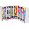 Jonti-Craft Rainbow Accents Step 5 Section Locker - 5 Compartment(s) - 50.5" Height x 48" Width x 17.5" Depth - Double Hook, Durable - Navy - 1 Each