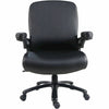 Lorell Big & Tall Flip Arm Chair - Black - Vinyl - Armrest
