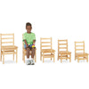 Jonti-Craft KYDZ Ladderback Chair - Maple - Solid Hardwood - 1 Each