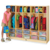 Jonti-Craft Rainbow Accents Large Locker Organizer without Tubs - 4 Tier(s) - 50.5" Height x 60" Width x 15" Depth - Double Hook, Rounded Corner, Durable, Stain Resistant, Yellowing Resistant - UV Acr