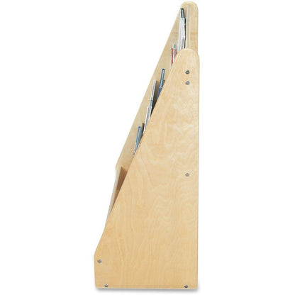 Jonti-Craft Rainbow Accents Birch Flushback Pick-a-Book Stand - 5 Compartment(s) - 1" - 27.5" Height x 30" Width x 13.5" Depth - Rounded Corner, Durable, Yellowing Resistant - UV Acrylic - Baltic - Bi