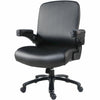 Lorell Big & Tall Flip Arm Chair - Black - Vinyl - Armrest