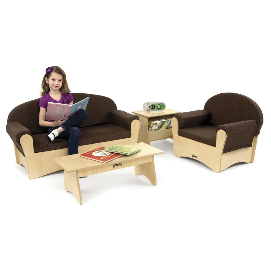Jonti-Craft Komfy Chair - Espresso Fabric Seat - Baltic - Acrylic - 1 Each