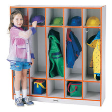 Jonti-Craft Rainbow Accents 5-section Coat Locker - 5 Compartment(s), Gray Color