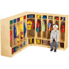 Jonti-Craft Corner Step Coat Locker - 50.5" Height x 24" Width x 17.5" Depth - Sturdy, Light Duty, Heavy Duty - Baltic - Baltic Birch Plywood - 1 Each