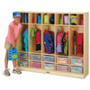 Jonti-Craft Rainbow Accents Large Locker Organizer - 4 Tier(s) - 50.5" Height x 60" Width x 15" Depth - Double Hook, Rounded Corner, Durable, Stain Resistant, Yellowing Resistant - UV Acrylic - Baltic