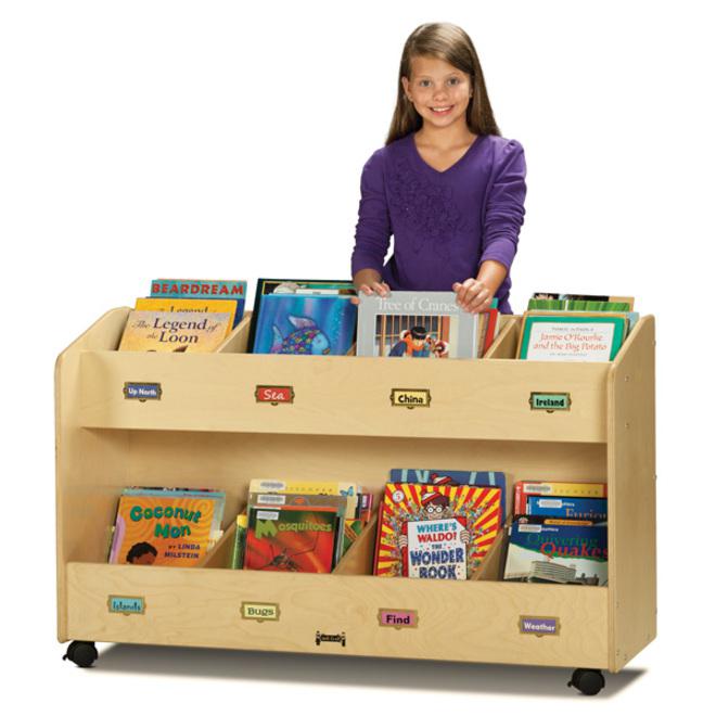 Jonti-Craft Mobile Section Book Storage Organizer - 8 Compartment(s)