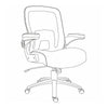 Lorell Big & Tall Flip Arm Chair - Black - Vinyl - Armrest