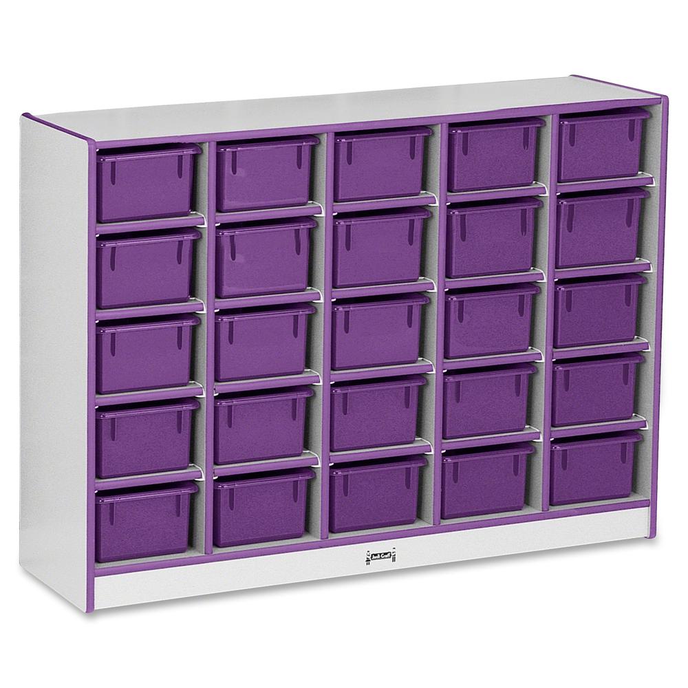 Jonti-Craft Rainbow Accents Cubbie-trays Storage Unit - 25 Compartment(s), Purple Color