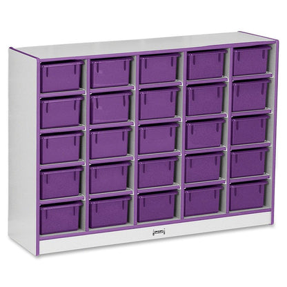 Jonti-Craft Rainbow Accents Cubbie-trays Storage Unit - 25 Compartment(s), Purple Color