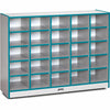 Jonti-Craft Rainbow Accents Toddler Single Storage - 25 Comparnment(s), Teal Color