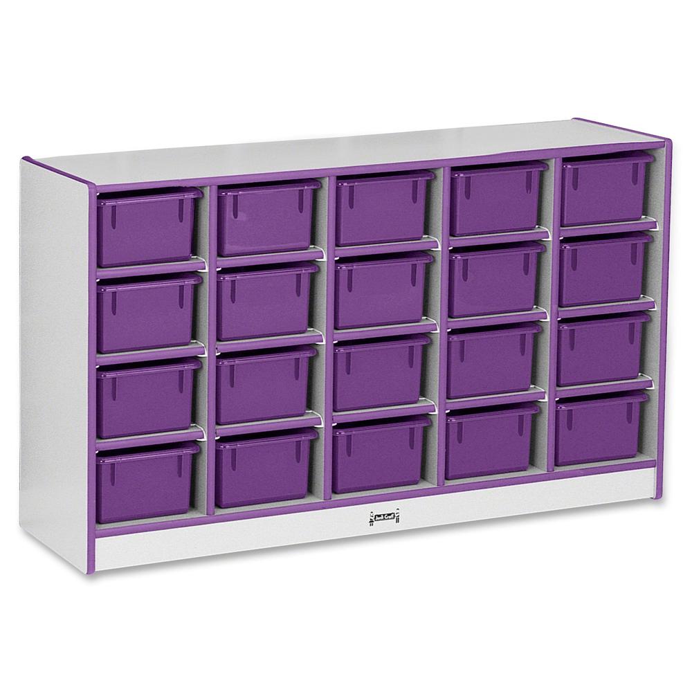 Jonti-Craft Rainbow Accents Cubbie-trays Storage Unit, Purple Color