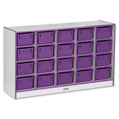 Jonti-Craft Rainbow Accents Cubbie-trays Storage Unit, Purple Color