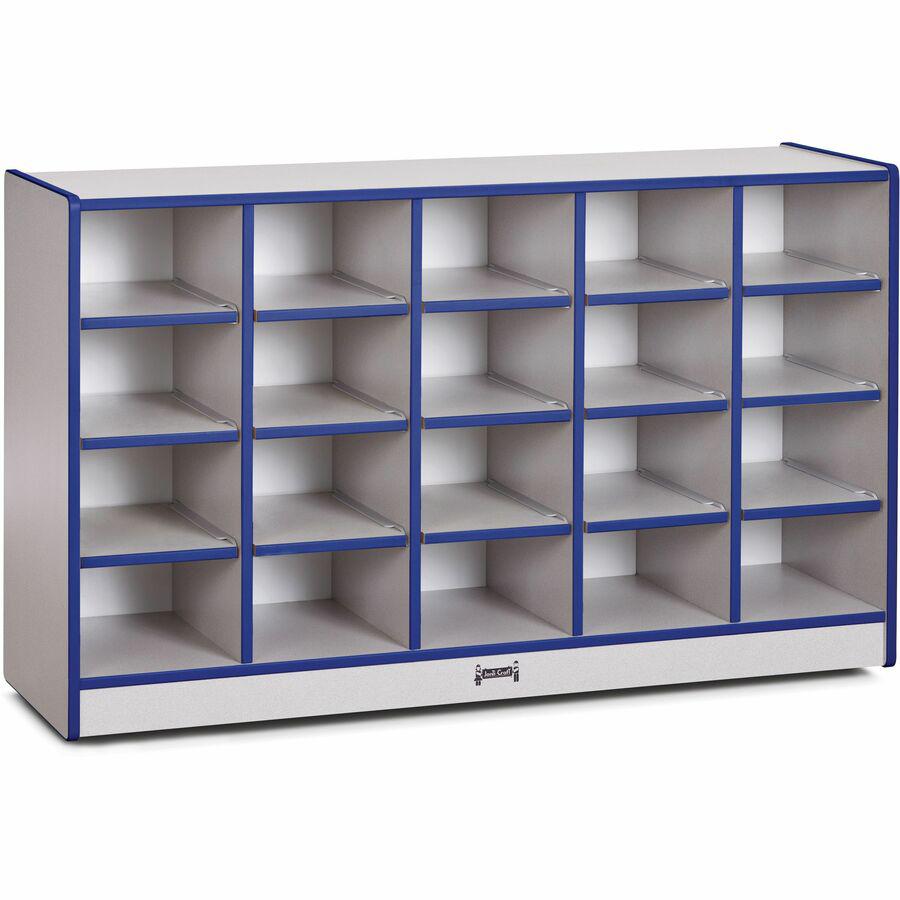 Jonti-Craft Rainbow Accents Toddler Single Storage - 20 Compartment(s), Blue Color
