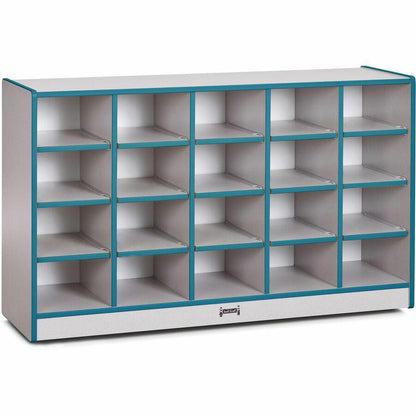 Jonti-Craft Rainbow Accents Toddler Single Storage - 20 Compartment(s), Teal Color