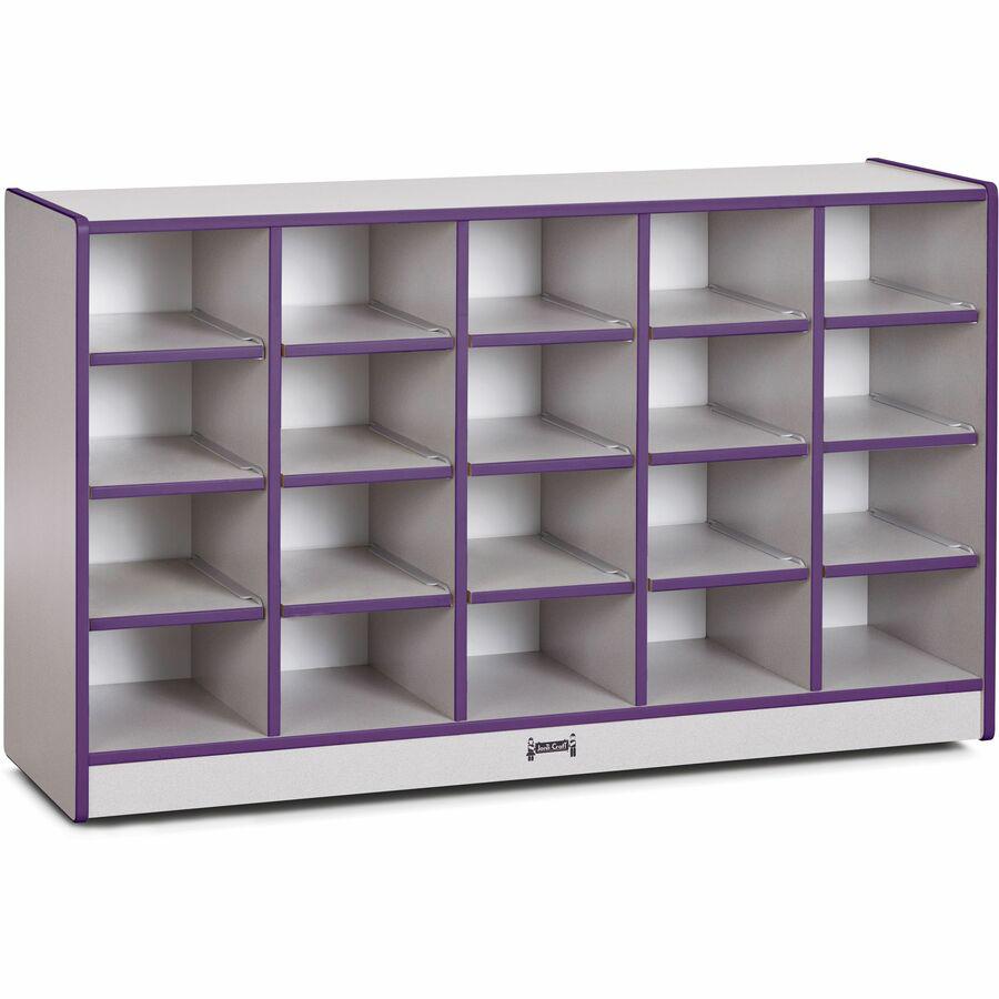 Jonti-Craft Rainbow Accents Toddler Single Storage - 20 Compartment(s), Purple Color
